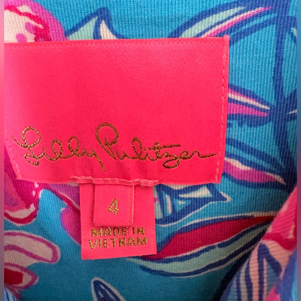 Lilly Pulitzer Blake Maxi Dress in the Cumulus Blue Orchid Oasis - Picture 5 of 5